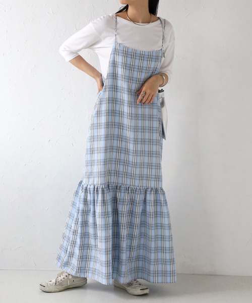 「r.」 キャミソールワンピース FREE ブラック レディース_画像5