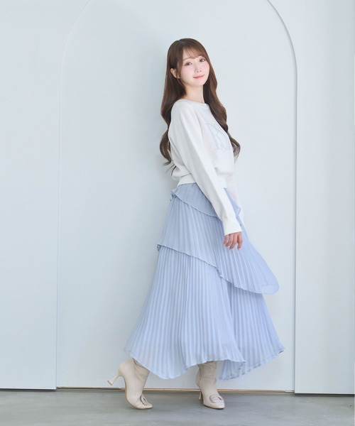 Rose Muse スカート Irregular hem pleated skirt : ZOZOTOWN Yahoo!店