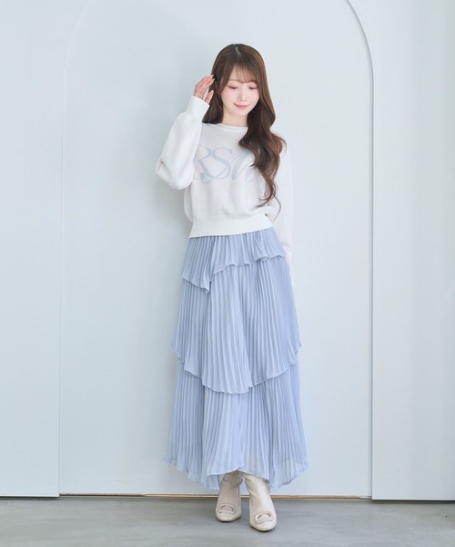 Rose Muse スカート Irregular hem pleated skirt : ZOZOTOWN Yahoo!店