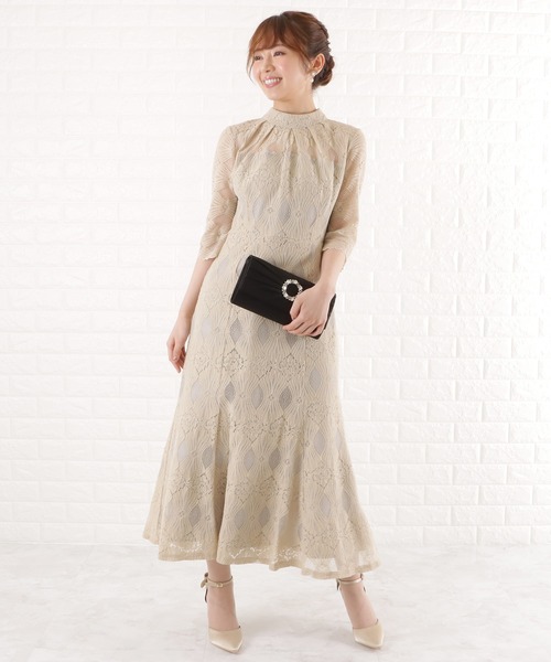 「Lace Ladies」 半袖ワンピース M ブラック レディース_画像2