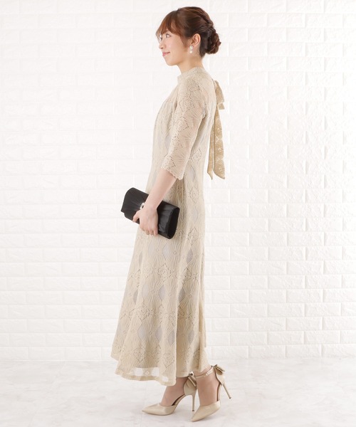 「Lace Ladies」 半袖ワンピース M ブラック レディース_画像3