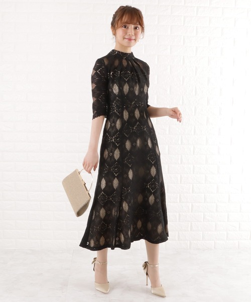「Lace Ladies」 半袖ワンピース M ブラック レディース_画像9
