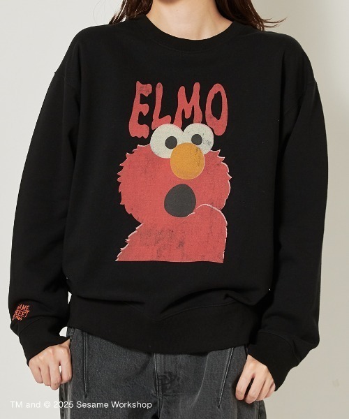 「SESAME STREET」 スウェットカットソー L レッド レディース_画像8