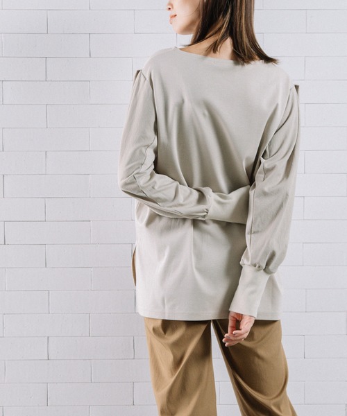 「MARECHAL TERRE」 長袖カットソー MEDIUM ベージュ レディース_画像9