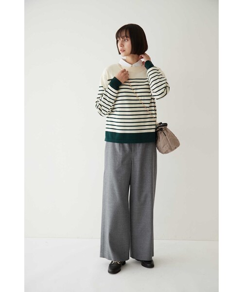 「human woman」 パンツ MEDIUM ネイビー レディース_画像6