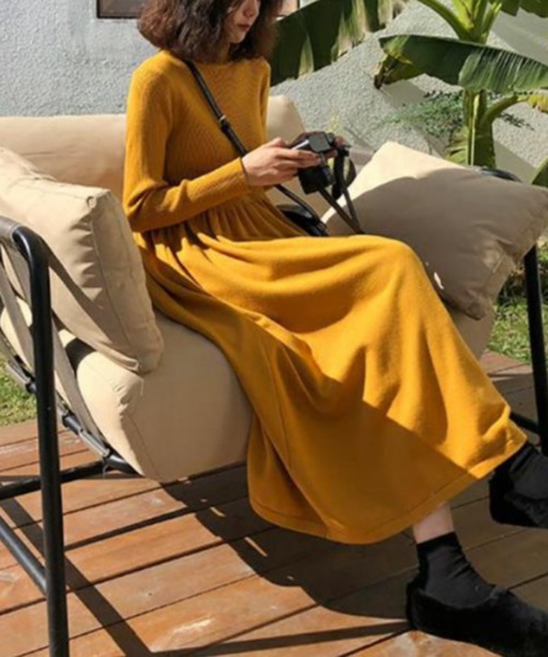 「THISIS」 ニットワンピース X-LARGE レッド レディース_画像5