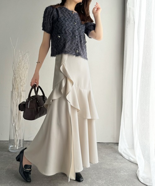 「mily bilet」 フレアスカート SMALL アイボリー レディース_画像2