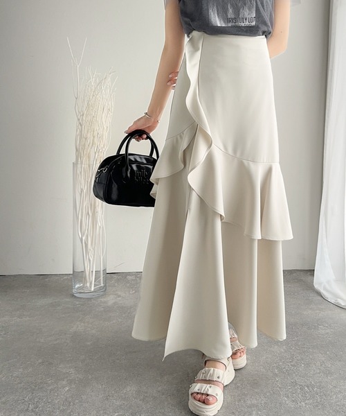 「mily bilet」 フレアスカート SMALL アイボリー レディース_画像4