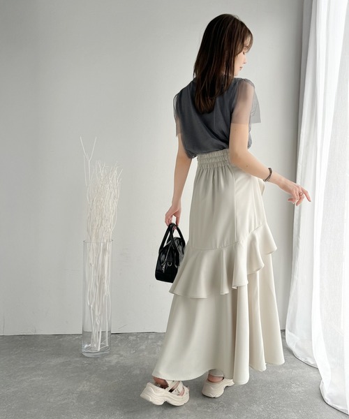 「mily bilet」 フレアスカート SMALL アイボリー レディース_画像5