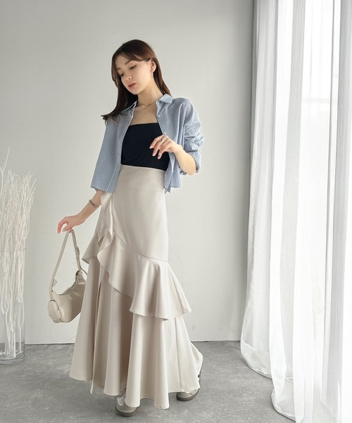 「mily bilet」 フレアスカート SMALL アイボリー レディース_画像7