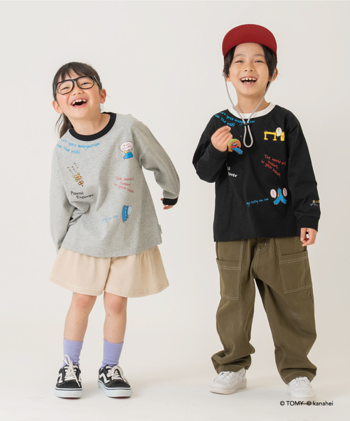 petit main and D. tシャツ 「あつまれ！プラレールズ」アイコン長袖T