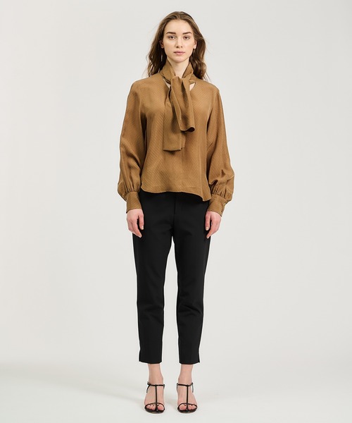 「COLUMN」 長袖ブラウス 38 キャメル レディース_画像3