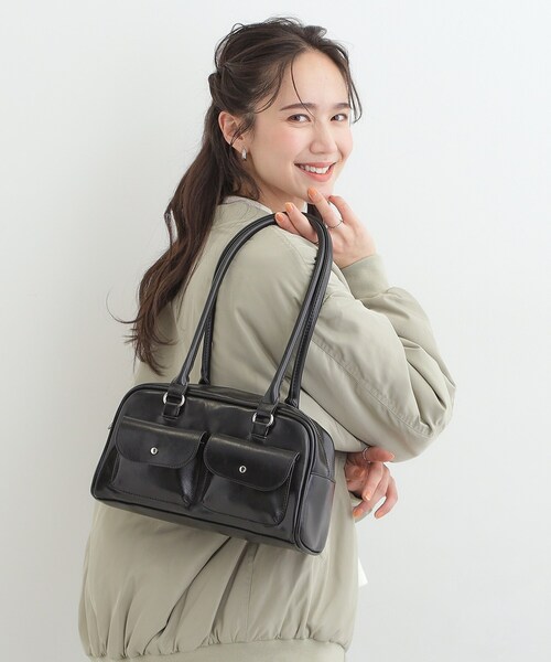 SHOO・LA・RUE（シューラルー） ボストンバッグ フラップポケット横長