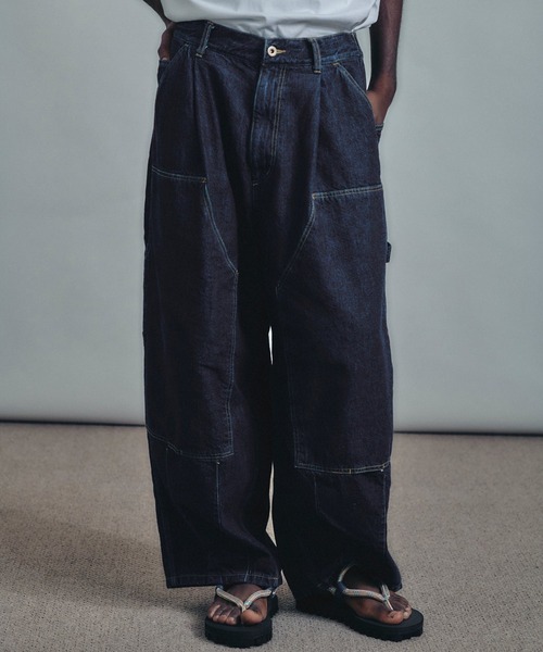 パンツ 「is-ness/イズネス」Double-Knee Balloon Painter Pants メンズの画像