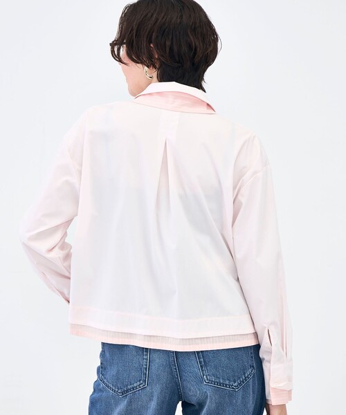 NOLLEY'S（ノーリーズ） ブラウス シャツ ウォッシャブルレイヤード風