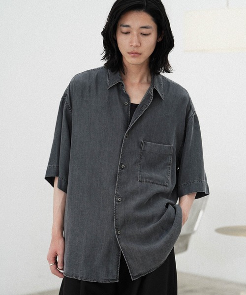 「WYM LIDNM」 半袖シャツ S グレー メンズ_画像3