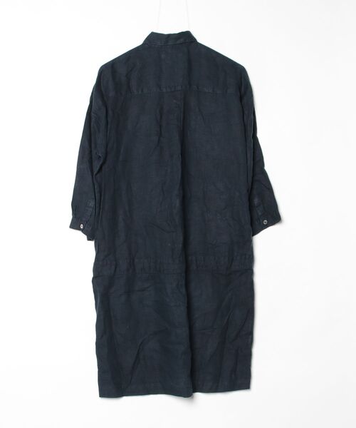 「fog linen work」 シャツワンピース - ネイビー レディース_画像2