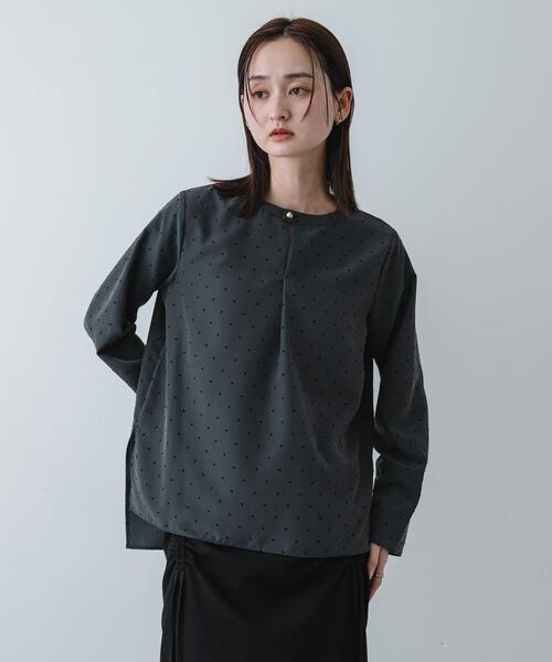 アーツアンドサイエンス　カットソー？　ブラウス？ Button front gather blouse – ARTS&SCIENCE ONLINE SELLER
