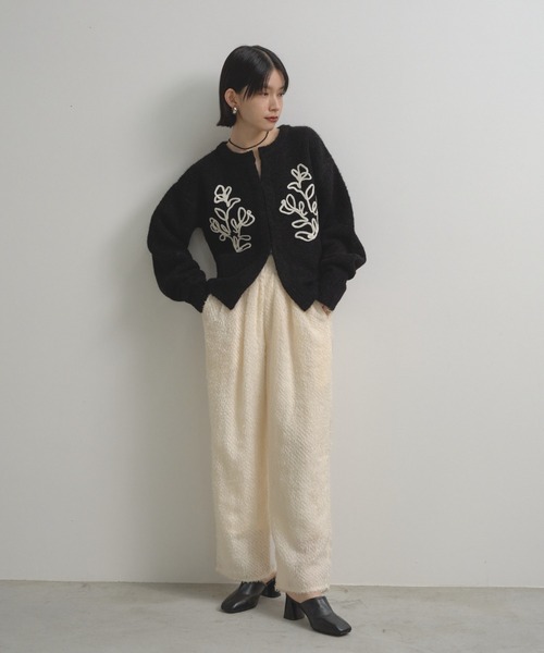 「Shelly island」 ニットカーディガン FREE グレー レディース_画像3