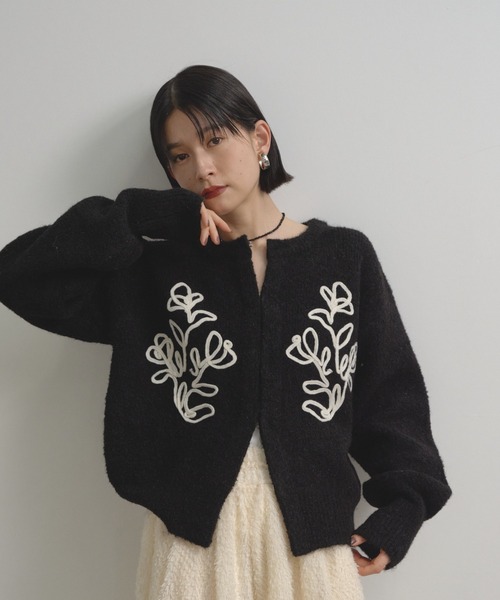 「Shelly island」 ニットカーディガン FREE グレー レディース_画像5