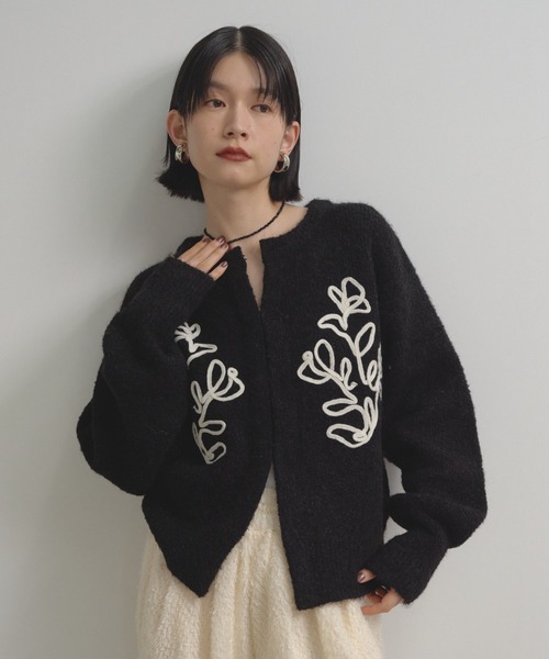 「Shelly island」 ニットカーディガン FREE グレー レディース_画像9