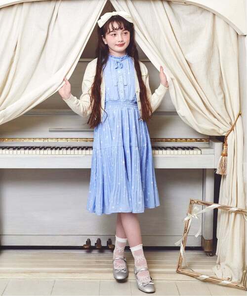 mezzo piano Junior（メゾピアノ ジュニア） カーディガン 透かし柄