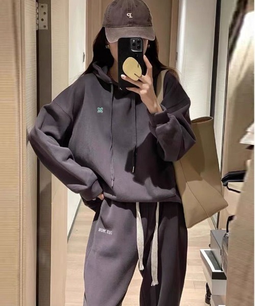 「NEW GENTLEMAN」 セットアップ L ダークグレー レディース_画像2