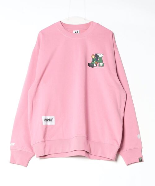 AAPE トレーナー スウェット　ピンク AAPE BY A BATHING APE（エーエイプバイアベイシングエイプ