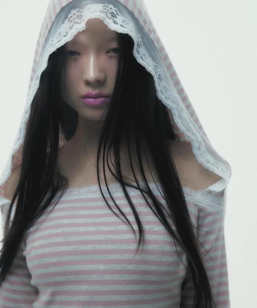neith.（ネイス） tシャツ neith./ネイス/Veil Border Tops レディース