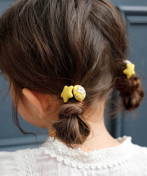 Rora（ローラ） ヘアゴム レトロ 花柄 ヘアゴム 2個セット (6colors