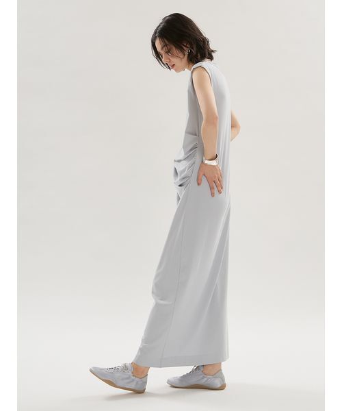 emmi ワンピース 「ICEDFABRIC＋(R)」ドレープカットソーワンピース