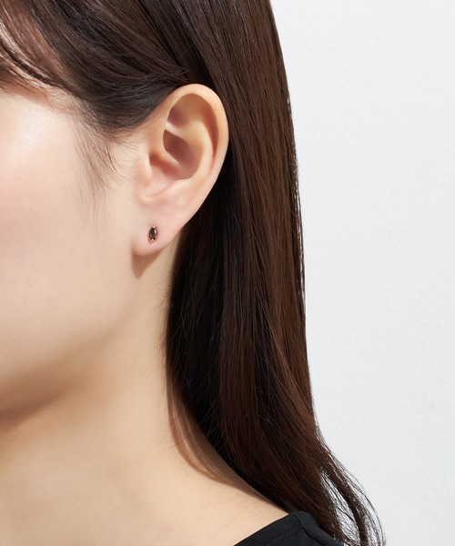 ピアス K10YG スモーキークォーツ ピアス レディースの画像
