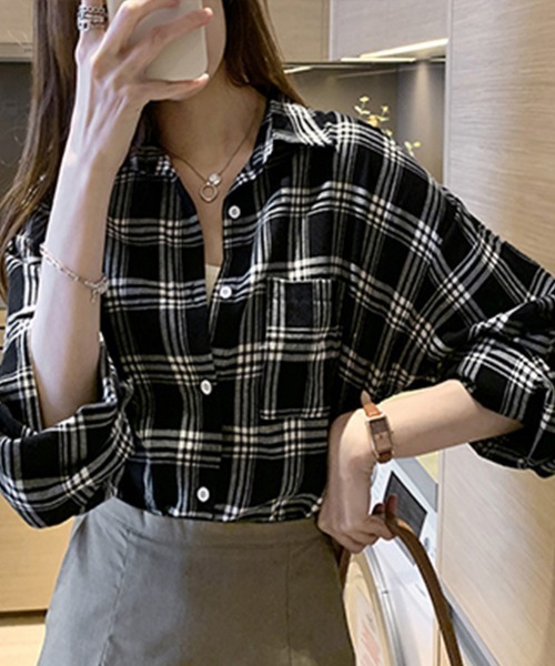 「Miniministore」 長袖シャツ X-LARGE ブラック レディース_画像4
