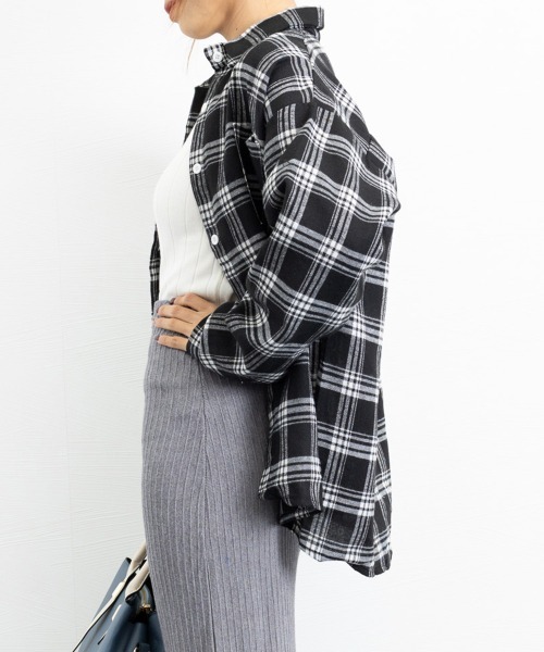 「Miniministore」 長袖シャツ X-LARGE ブラック レディース_画像7
