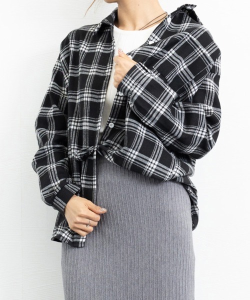 「Miniministore」 長袖シャツ X-LARGE ブラック レディース_画像8