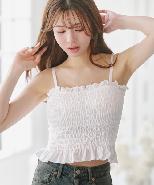 ブラトップ カップ付き キャミソール 「アジャスター付き」カップ付 