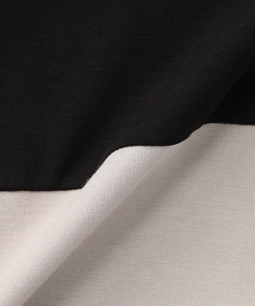 tシャツ ブロッキング配色チュニックプルオーバー「接触冷感」 レディースの画像