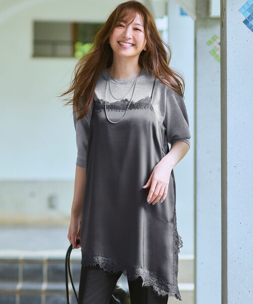 キャミソール アシンメトリーヘム サテンレース : ZOZOTOWN Yahoo!店