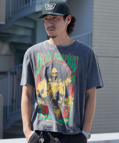ROOP TOKYO tシャツ Bob Marley/ボブ・マーリー Unisex Stone Wash T