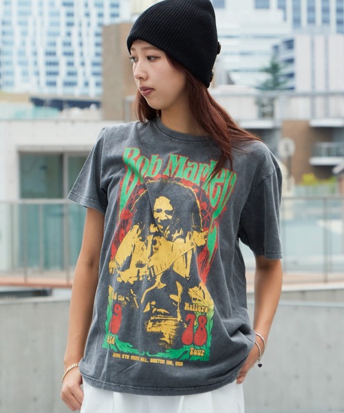 ROOP TOKYO tシャツ Bob Marley/ボブ・マーリー Unisex Stone Wash T