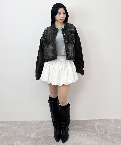 「FOLLOWIN」 デニムジャケット FREE ブルー レディース_画像9