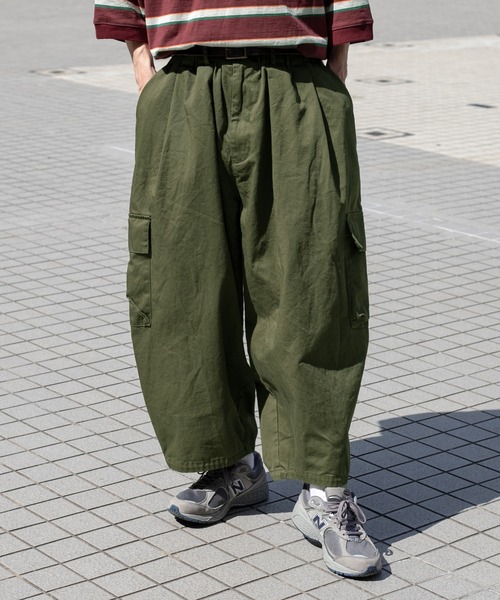 「Perushu」 カーゴパンツ SMALL カーキ メンズ_画像4