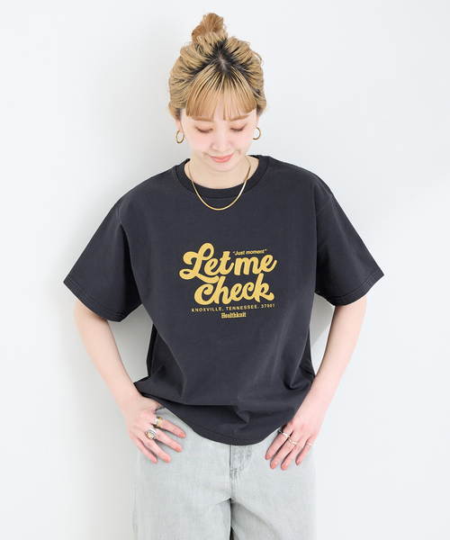 「Healthknit」 半袖Tシャツ FREE ブラック系その他 レディース_画像4