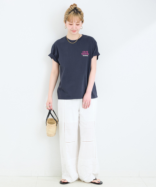 「Healthknit」 半袖Tシャツ FREE ブラック系その他 レディース_画像7