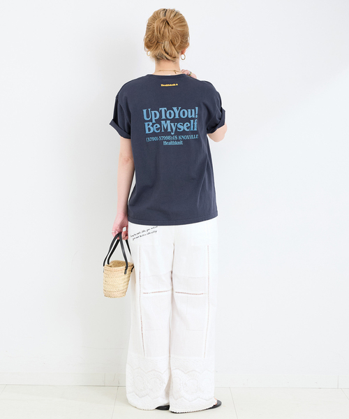 「Healthknit」 半袖Tシャツ FREE ブラック系その他 レディース_画像8
