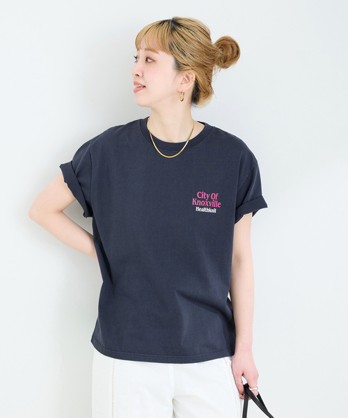 「Healthknit」 半袖Tシャツ FREE ブラック系その他 レディース_画像9
