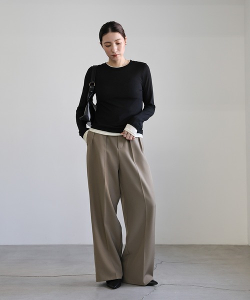 「select MOCA」 長袖カットソー FREE グレー レディース_画像7