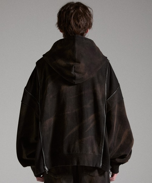 GRANCY ダメージ加工 ジップアップ パーカー GRANCY ジップアップパーカー M グレー メンズ : ZOZOTOWN Yahoo!店