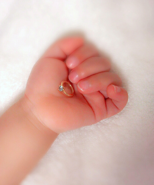 agete（アガット） 指輪 リング K10ベビーリング（ペリドット