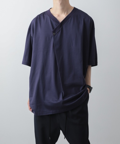ATO（アトウ） tシャツ DRAPE V-NECK T-SHIRT メンズ : ZOZOTOWN Yahoo